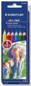 Matite Colorate Noris Super Jumbo Staedtler 6 Colori - 129NC6