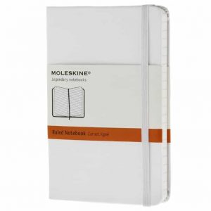 Taccuino Moleskine a Righe Piccolo Rigido Bianco  - 52926