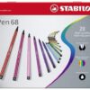 Pennarelli Pen 68 Stabilo 20 Colori Confezione Metallo  - 6820/6