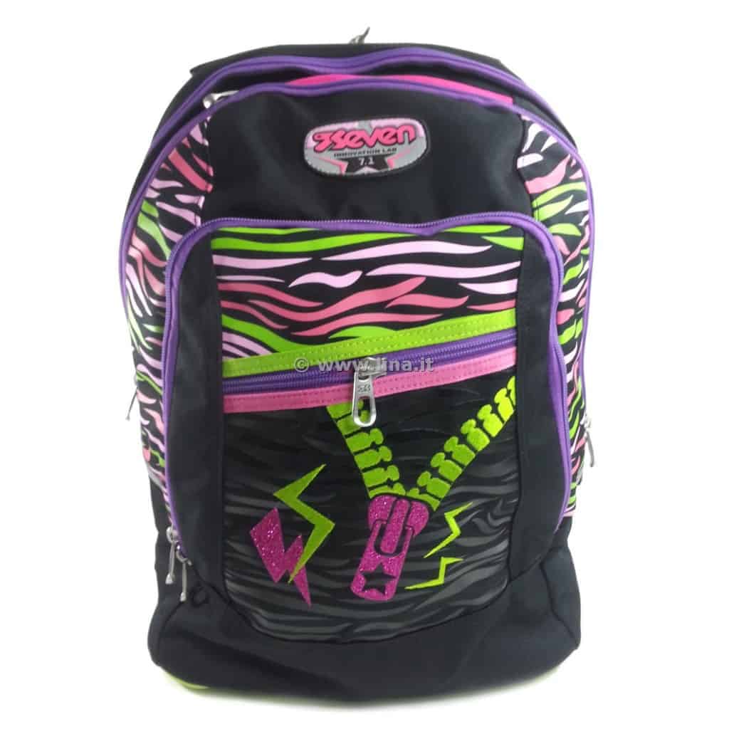 Retrocolor Zaino Zaini Seven Neri Zaini Nuovi 2020 ZAINO Scuola