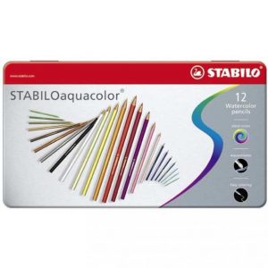 Matite Aquacolor Stabilo 12 Colori Confezione Metallo - 1612-5