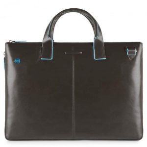 Cartella Piquadro sottile porta pc pelle Blue Square nero - CA4021B2/N