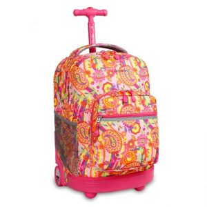 Zaino Jworld Trolley Sunrise Pink Paisley