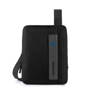 Borsello Piquadro porta iPad mini pelle tessuto P16 nero