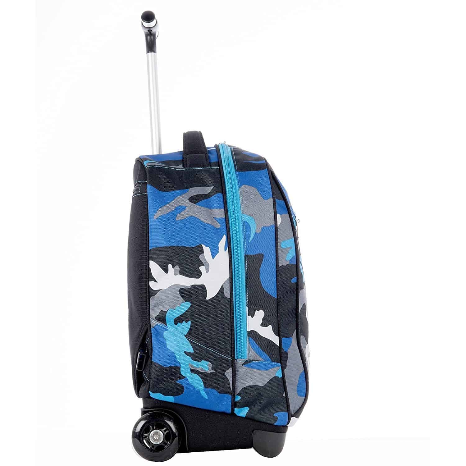 Trolley Invicta con spallacci a scomparsa CAMOUFLAGE blu