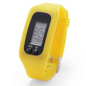 Orologio Contapassi in silicone giallo