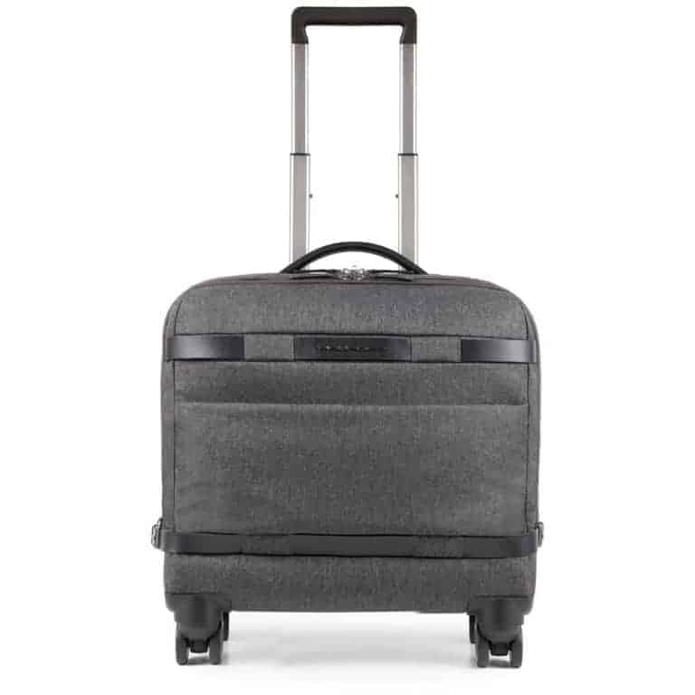 Cartella Trolley Piquadro In Pelle - Borsa A Tracolla Unisex, Colore Mogano, Design Elegante E Funzionale - Foto 2