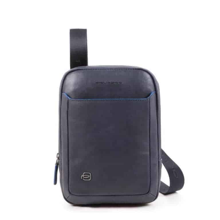 Borsello Piquadro uomo porta iPad mini pelle Blue Square Special blu