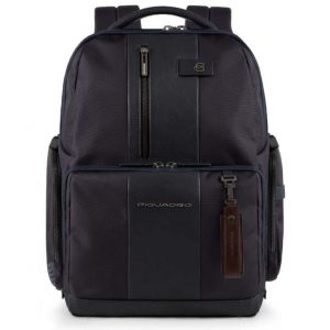 Zaino Piquadro fast-check porta pc/iPad pelle e tessuto Brief blu