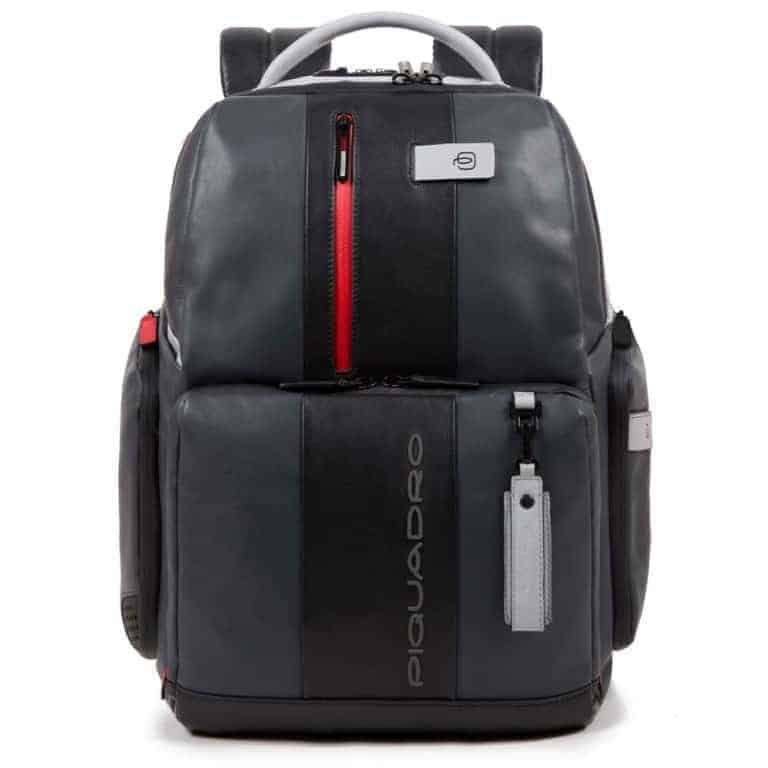 Zaino Piquadro fast-check porta pc in pelle Brief grigio nero