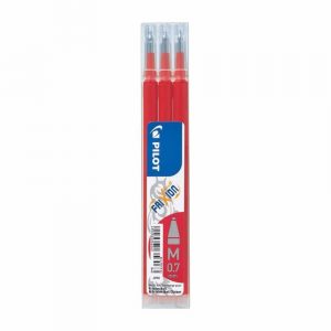 Pilot Frixion Refill Ricariche Gel 0.7 Set 3 Pezzi Rosso