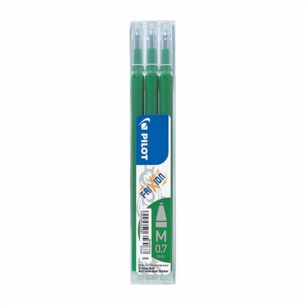 Pilot Frixion Refill Ricariche Gel 0.7 Set 3 PZ. Verde SCUOLAWEB a