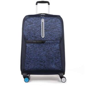 Trolley Piquadro medio 4 ruote in tessuto Coleos Active blu