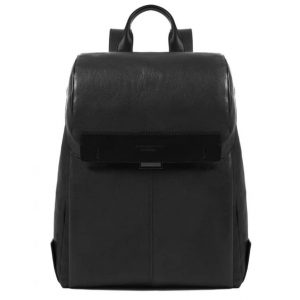 Zaino Piquadro porta computer e porta iPad Pyramid in pelle nero