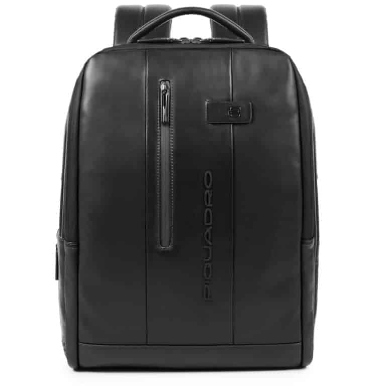 Piquadro Brief Zaino porta pc 15 antifurto RFID pelle tessuto nero CA4818BR N 
