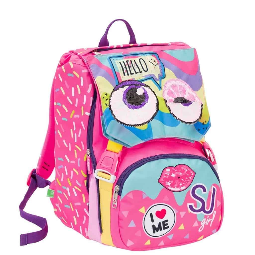 School Pack Seven Facce da SJ Girl Zaino Estensibile Astuccio