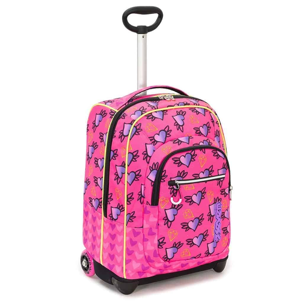 Trolley SEVEN Fit Nymfe Girl 35 Lt 2in1 Zaino con spallacci a scomparsa Rosa