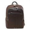 Zaino Piquadro piccolo porta pc pelle e tessuto LINK testa moro