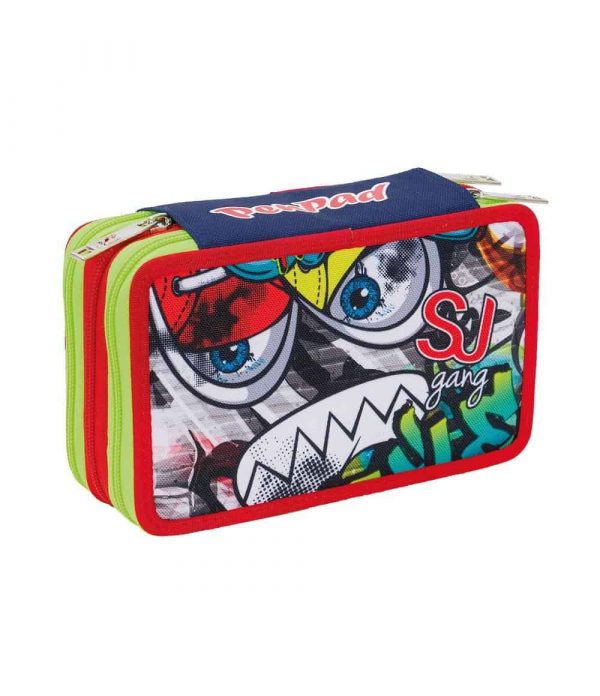 PEN PAD Astuccio Seven 3 Zip Lavabile SJ Boy Gang blu solo prodotti originali