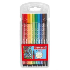 Pennarelli Pen 68 Stabilo 10 Colori Assortiti in Blister