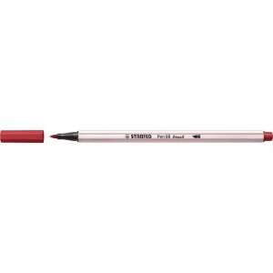 Pennarello Stabilo PEN68 Brush Rosso Scuro