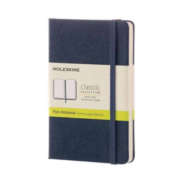 Taccuino Moleskine Copertina Rigida 9x14 Pagine Bianche Blu