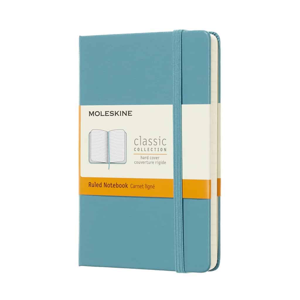 Taccuino Moleskine Copertina Rigida 9x14 Righe Turchese a 18.90