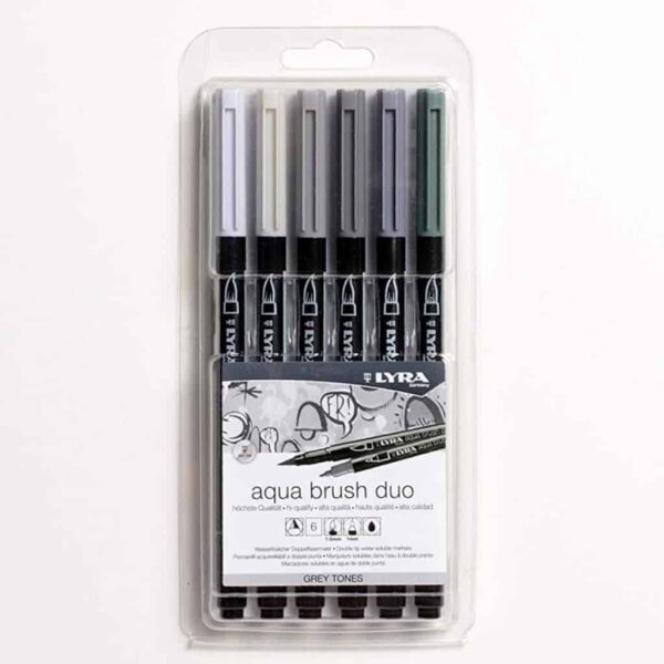Lyra Aqua Brush Duo astuccio 6 colori grey tones
