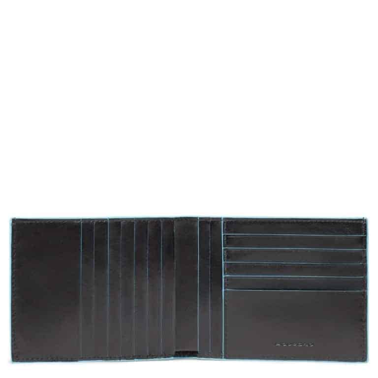 Portafoglio Piquadro Uomo 12 porta carte credito in pelle Blue Square nero a 110.00