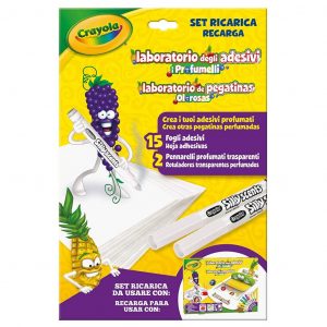 Crayola Set Ricarica Laboratorio degli Adesivi "i Profumelli" 15 fogli 2 pennarelli