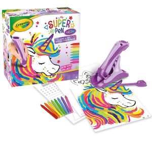 Crayola Super Pen Unicorno Effetto Neon - Sciogli i Pastelli a Cera e Disegni in Rilievo