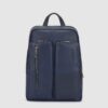 Zaino Piccolo Piquadro porta Computer 14" in pelle Ronnie Blu