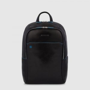 Zaino Piquadro grande porta PC/iPad in pelle Blue Square nero CA4762B2/N