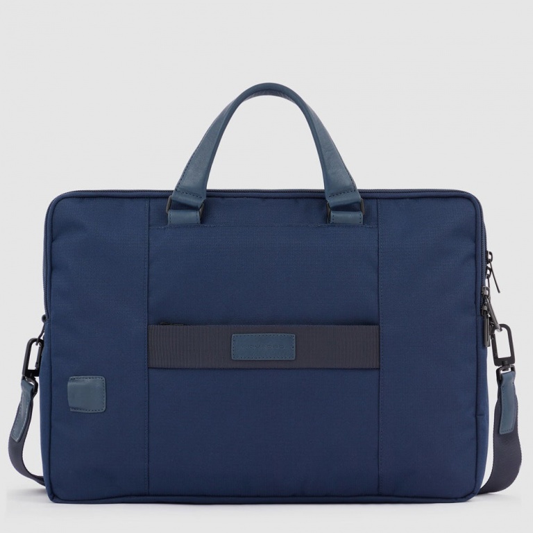 Cartella Piquadro Due Manici Porta Computer 15,6 Pelle E Tessuto Keith Blu In Offerta A 189.00 - Foto 4