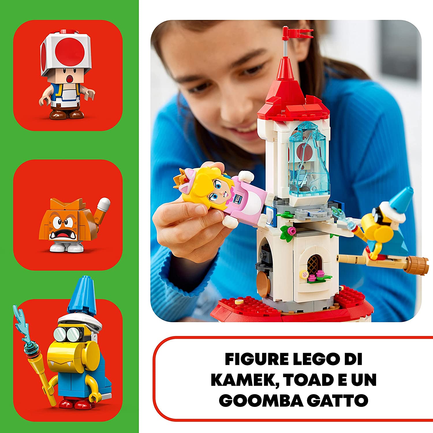 Lego SUPER MARIO Pack espansione Costume di Peach gatto e Torre