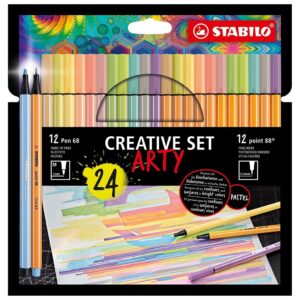 Stabilo Arty Creative Set  24 Colori 12 Pen 68 assortiti e 12 Point 88 assortiti