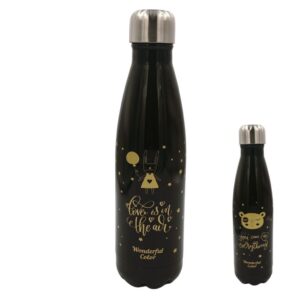 Borraccia Termica In Acciao Inox Wonderful Color Black