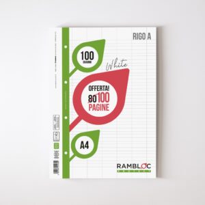 Ricambio rinforzato Rambloc 100 gr. 80+20 pagine A4 RIGO A
