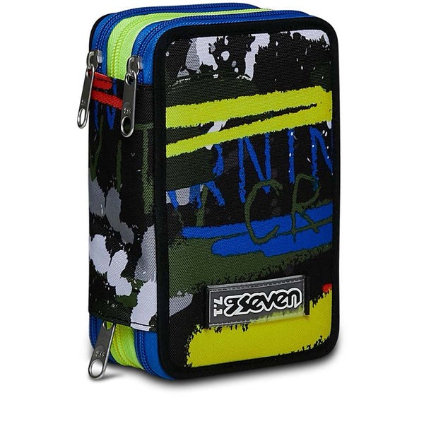 Astuccio 3 Scomparti Invicta WildFlowers Nero in offerta a 19.90