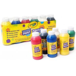 Crayola Sei Bottigliette Di Tempera Lavabile 250ml Colori Assortiti