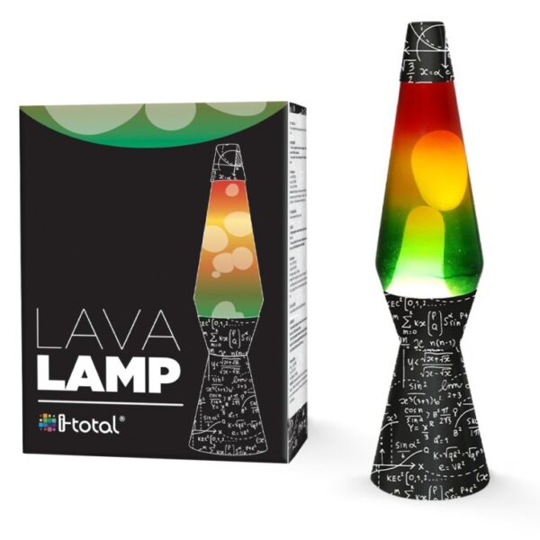ITotal Lamp Magma/Lava Arancio con base Nera Formula Matematica