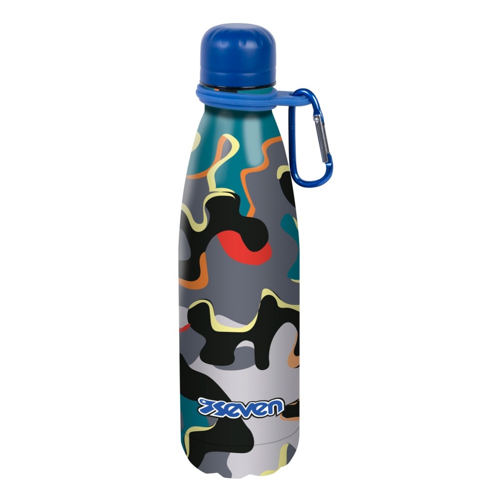 Borraccia Seven Boy 500ML Inox 304 Termica con Moschettone Dye On