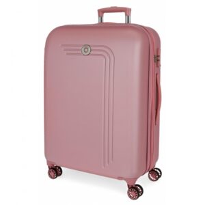 Trolley Movom RIGA Rigido ABS 4 Ruote 70cm Rosa