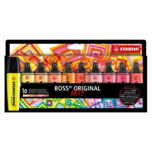 Evidenziatore Stabilo Boss Original Arty Astuccio 10 colori assortiti caldi