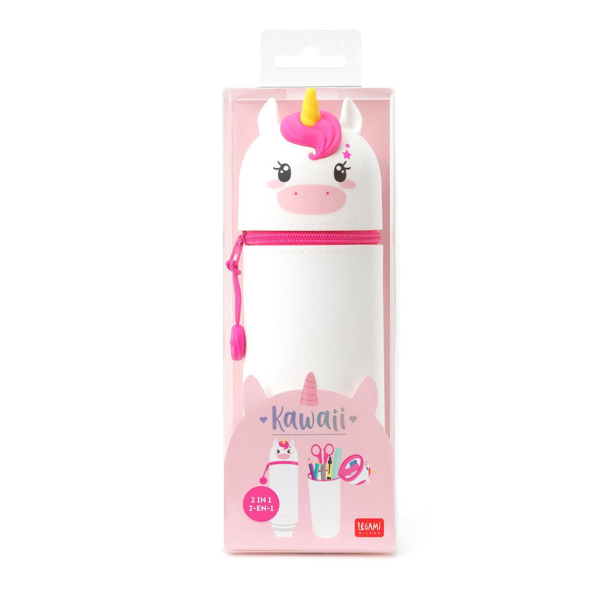 Astuccio Legami 2 in 1 in morbido silicone Kawaii Unicorno a 11.95