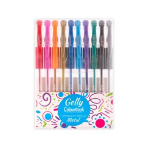 Set 10 penne gel Gelly Metal Colourbook confezione 10 Colori