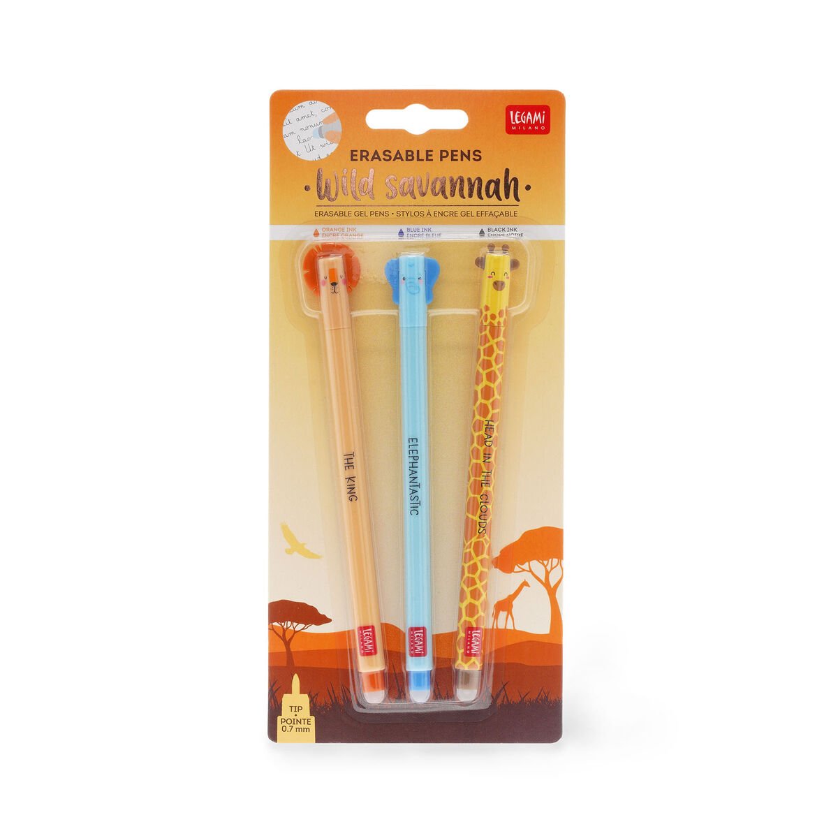 Legami Penne Cancellabili Gel Set 3 penne Wild Savannah a 5.95