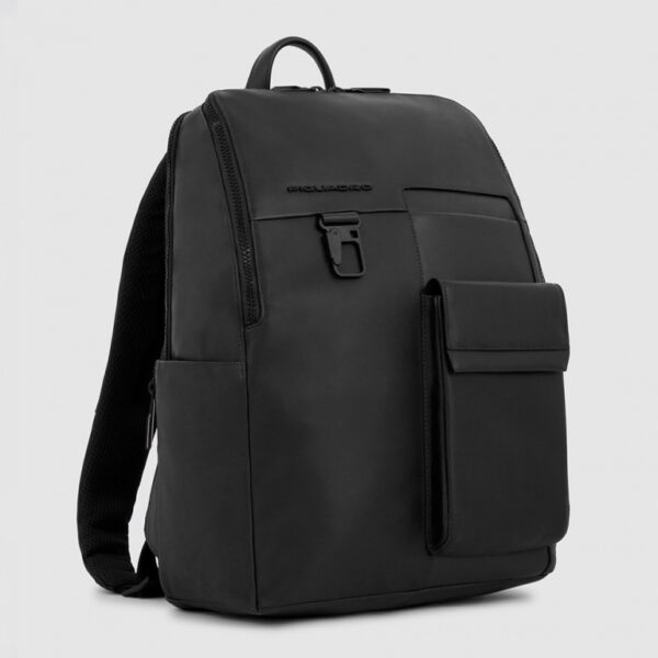 Zaino Piquadro porta Computer 14" e iPadPro in Pelle Finn Nero