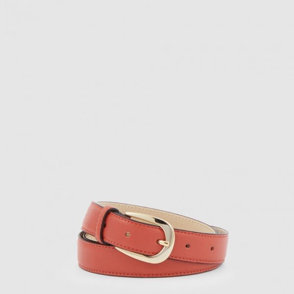 Cintura Piquadro Donna 25mm in Pelle Circle Mattone