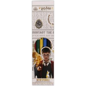 HARRY POTTER Set 6 Matite con gomma Hogwards